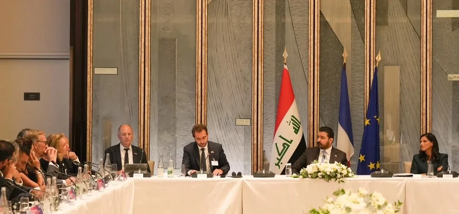 الزيدي وماكرون - مؤتمر بغداد باريس